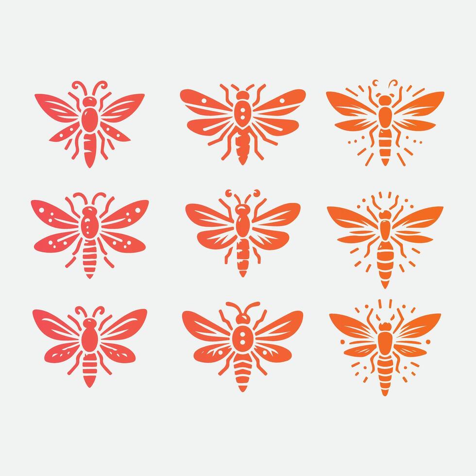 Luminous Fly Firefly collection logo vector