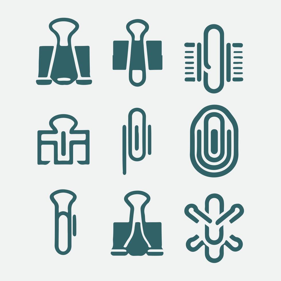 Clip Mate Paper clip collection logo vector