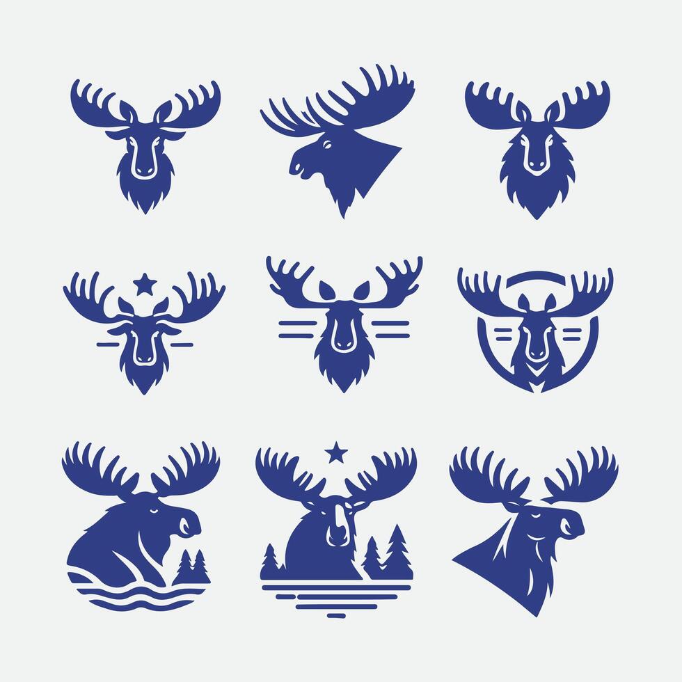 Northern Moose Moose collection logo vector