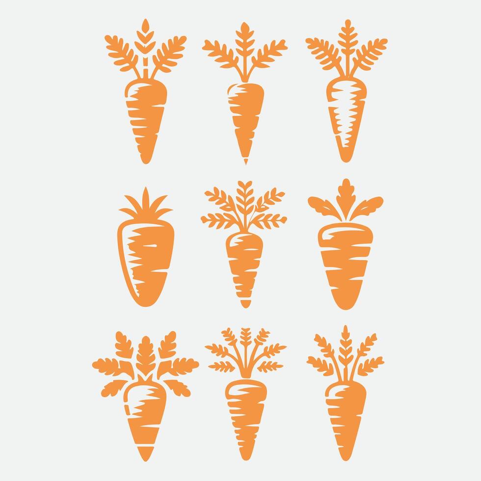 Fresh Carrot Co Carrots collection logo vector