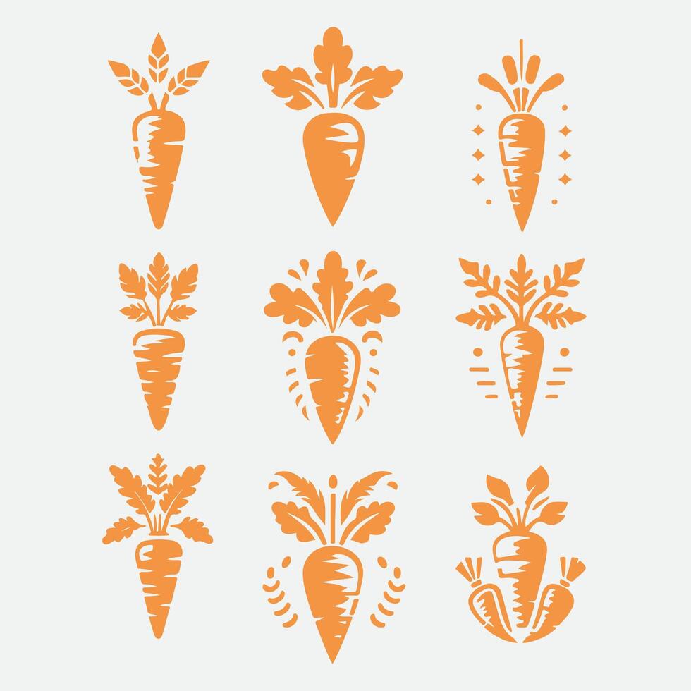 Carrot Garden Carrots collection logo vector