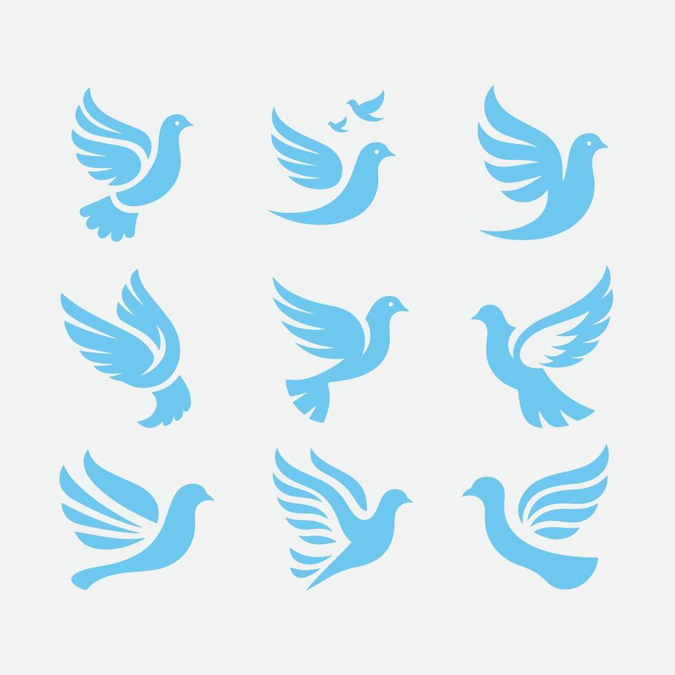 Eternal Dove dove collection logo vector