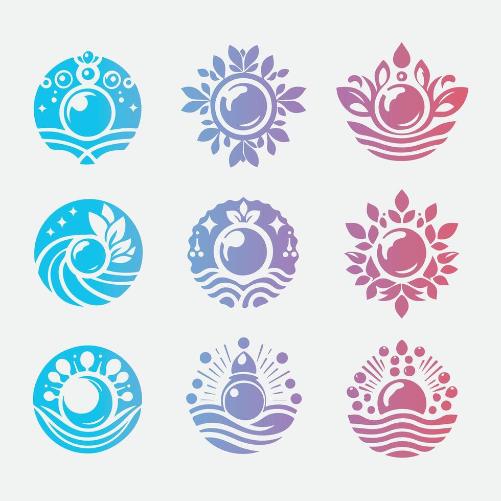 Pearlescence Designs Pearl collection logo vector