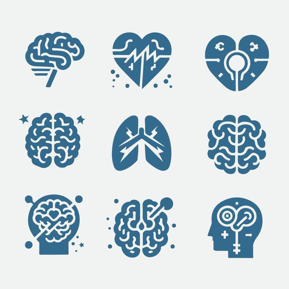 Genius Brainworks Brain collection logo vector