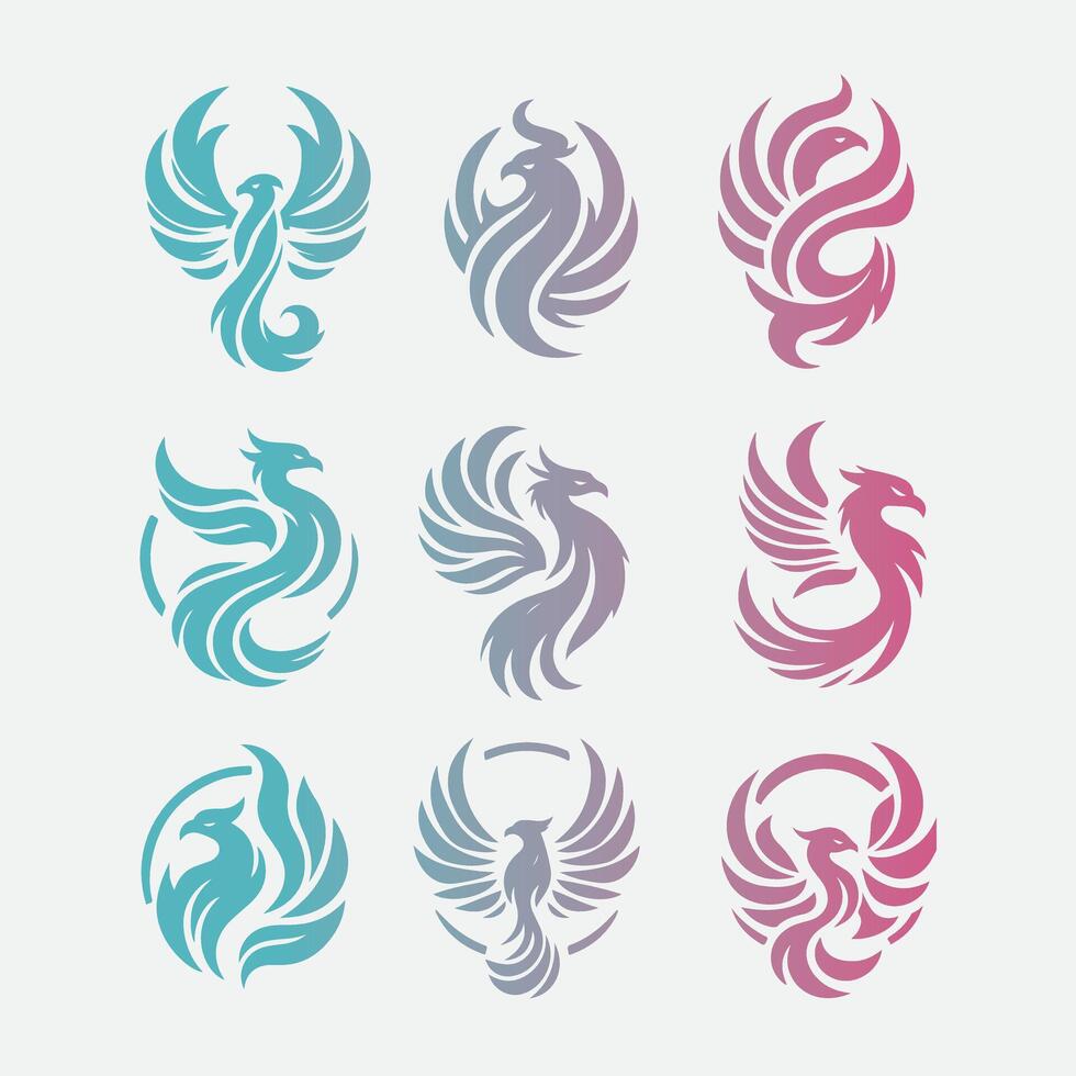 Skyward Phoenix Phoenix collection logo vector