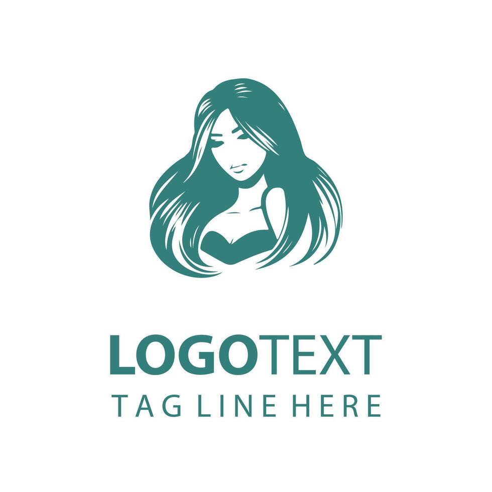 Curl Craze Woman Hair Logo vector