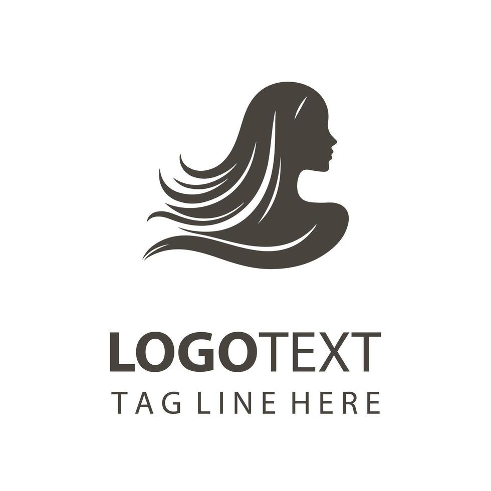 Lush Locks Woman Hair Logo vector