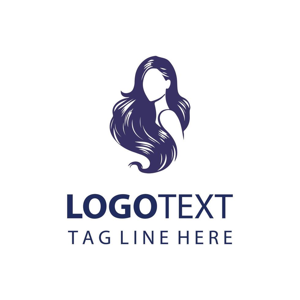 Divine Locks Woman Hair Logo vector