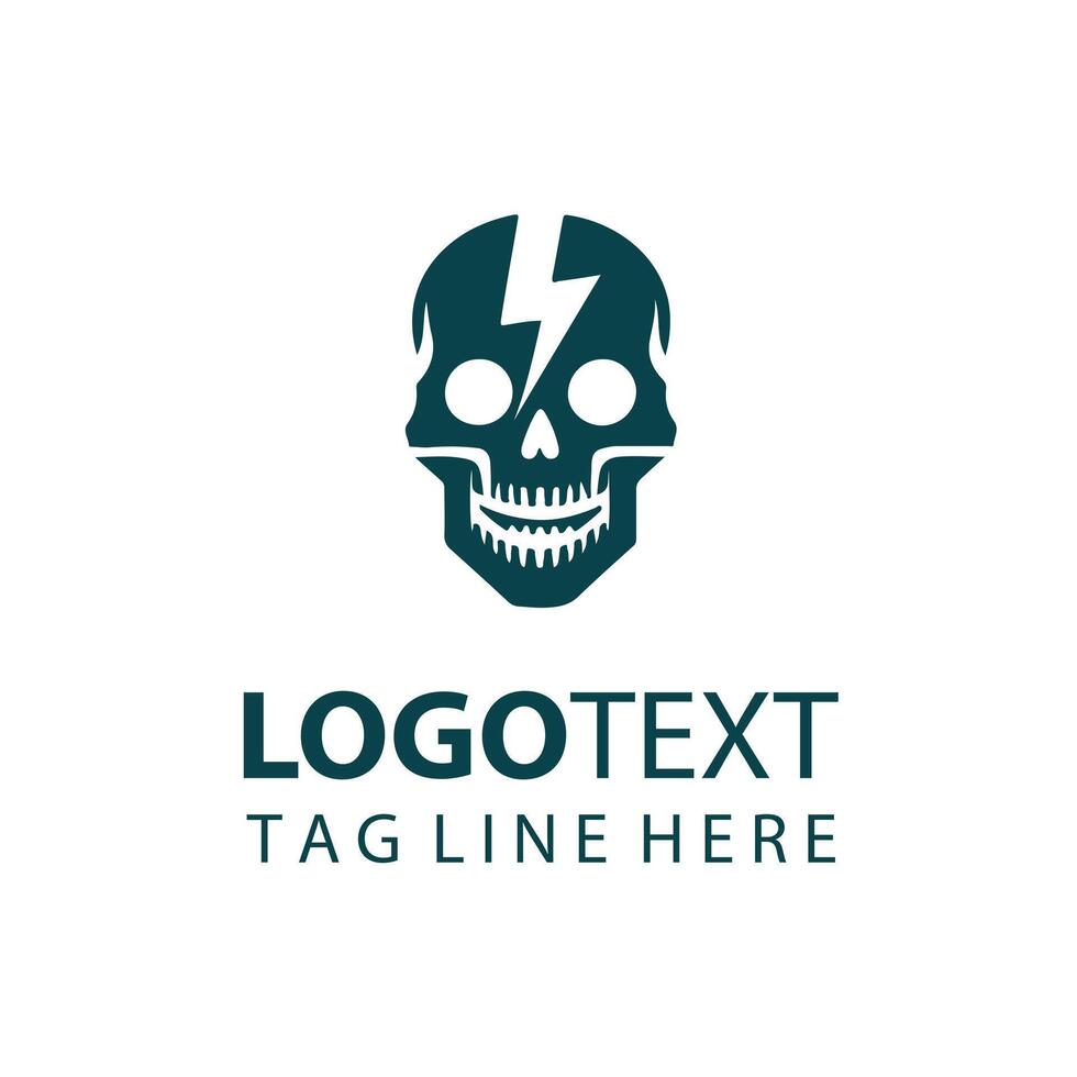 Electric Scream skull design vector