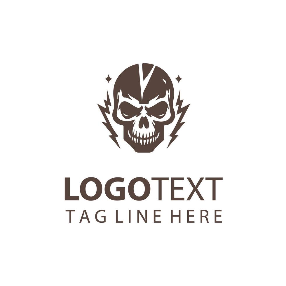 Bolt Vortex skull design vector