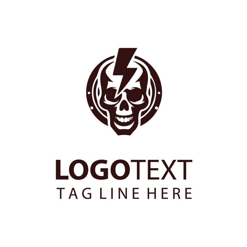 Shock Strike skull design vector