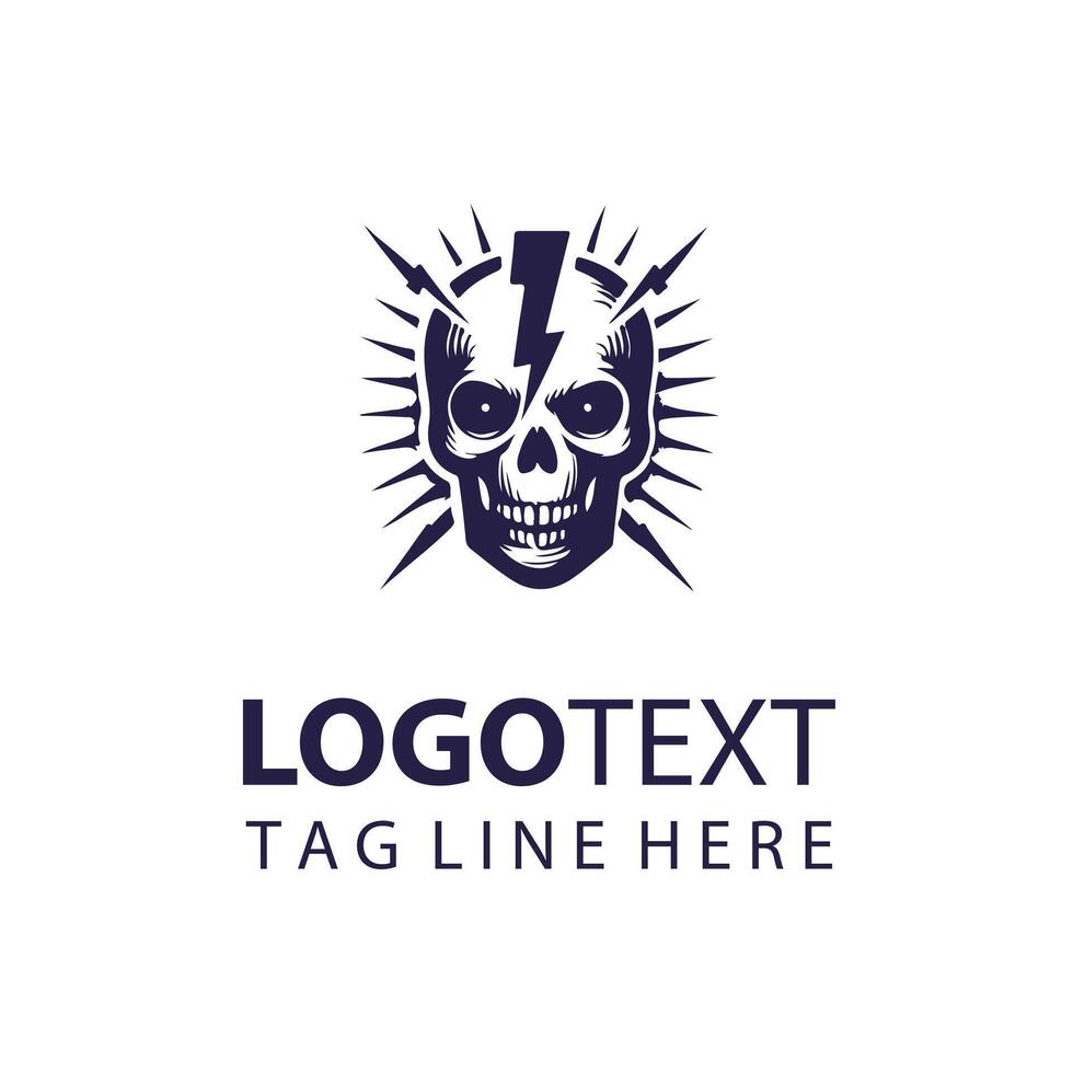 Thunder Voltage skull design vector