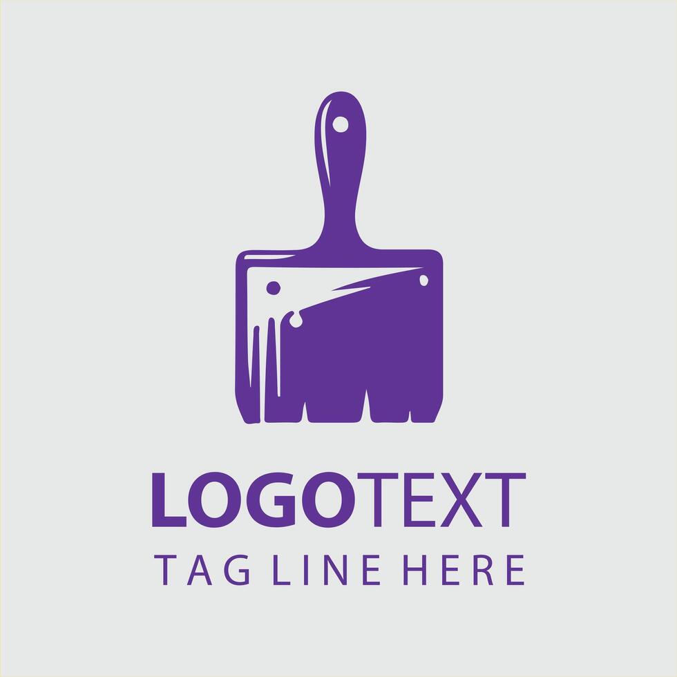 Abstract Paint Brush Logo Design vector
