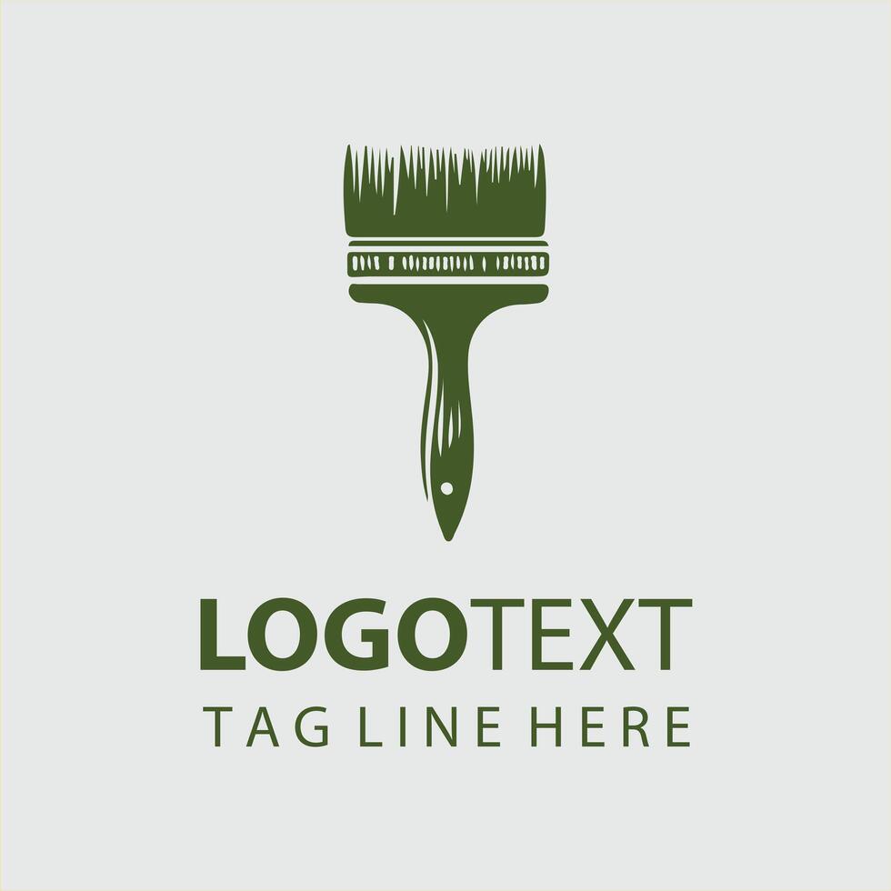 Haven Paint Brush Logo Design vector