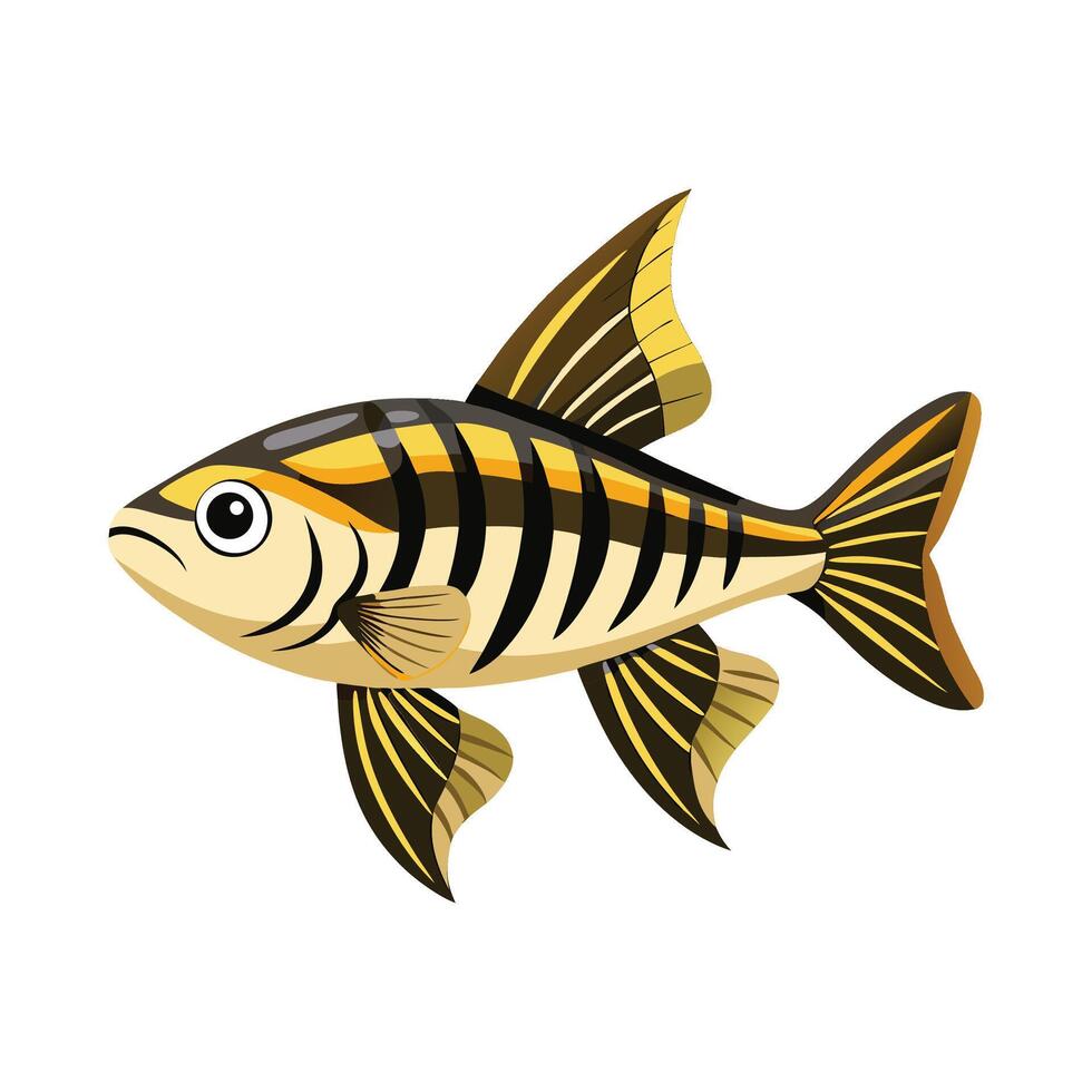 Elegant Artwork of Zebra Danio vector