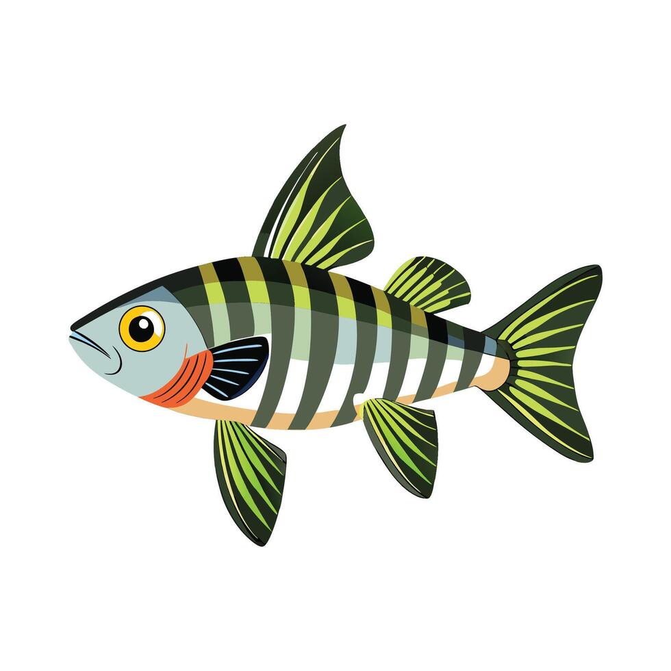 Charming Design of Zebra Danio vector