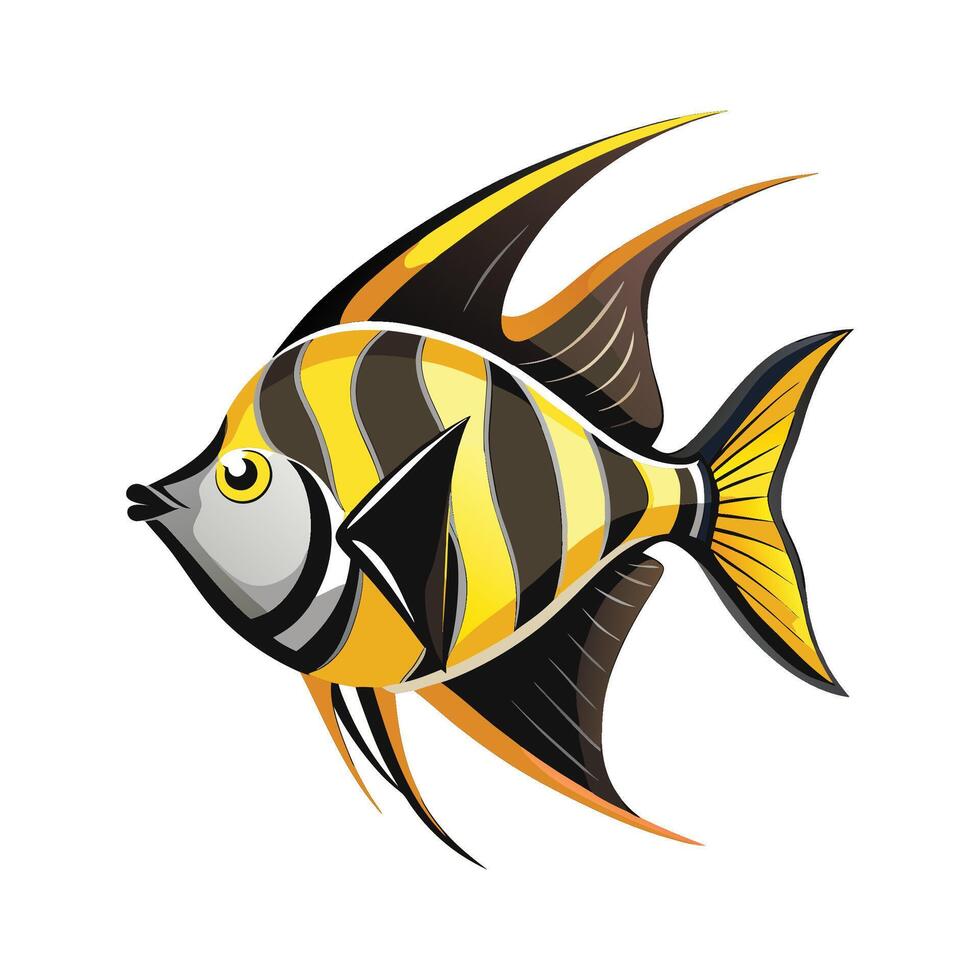 Elegant Design of Angelfish vector