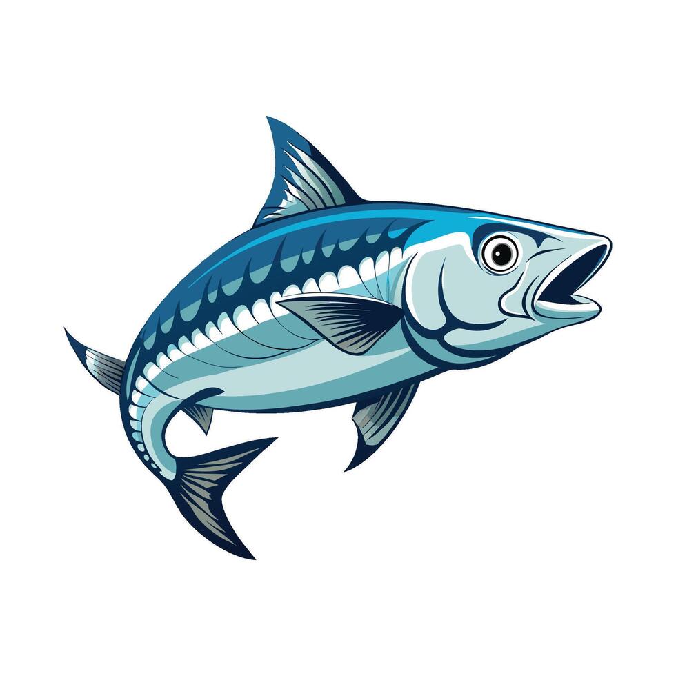 Stylish Illustration of Atlantic Tarpon Fish vector