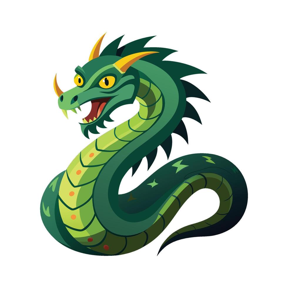 Dynamic Art of Basilisk Snakes vector