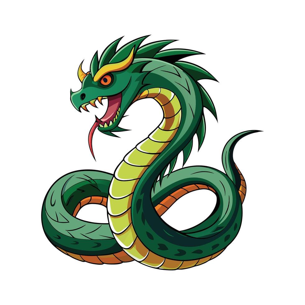 Charming Design of Basilisk Snakes vector