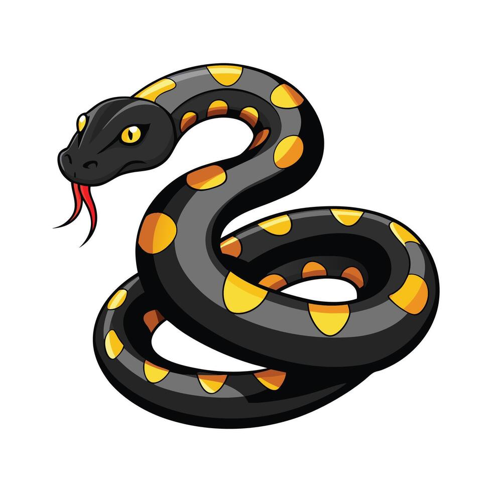 Dynamic Artwork of Blackheaded Python vector