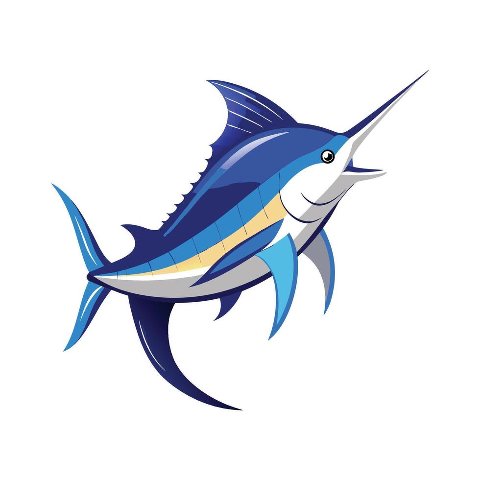 Stunning Artwork of Blue Marlin vector