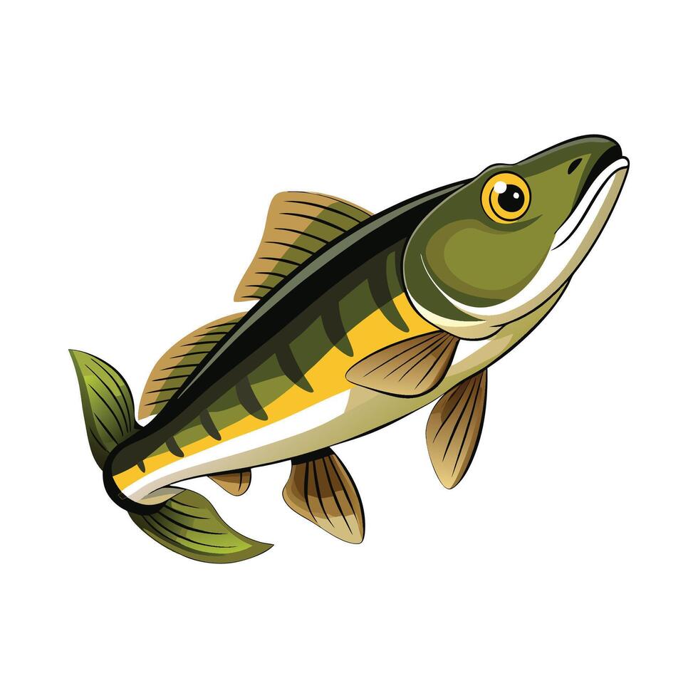 Stylish Artwork of Bowfin Fish vector