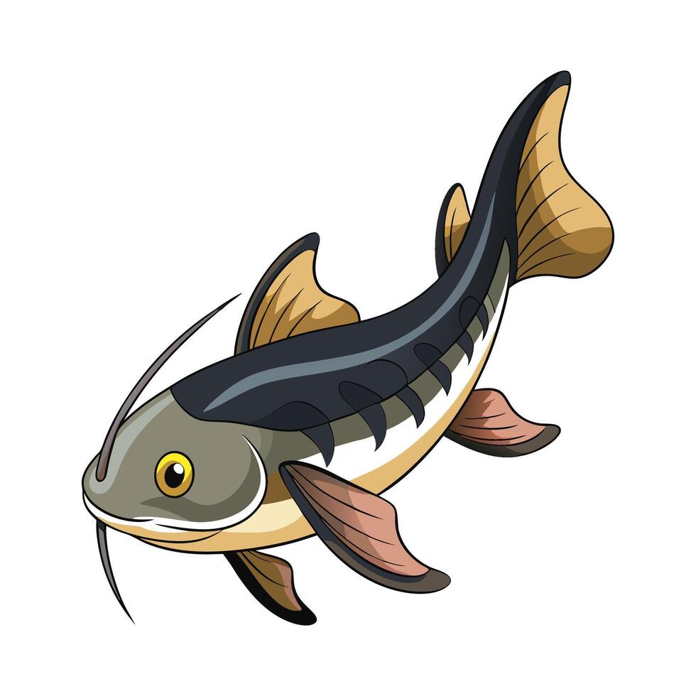 Dynamic Illustration of Channel Catfish vector
