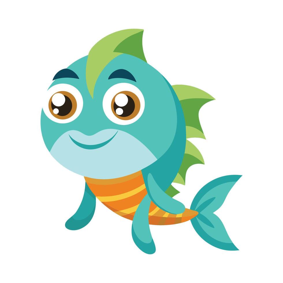 Elegant Art of Charlie Fish vector