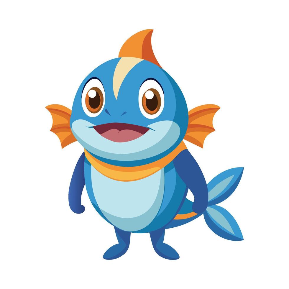 Charming Illustration of Charlie Fish vector