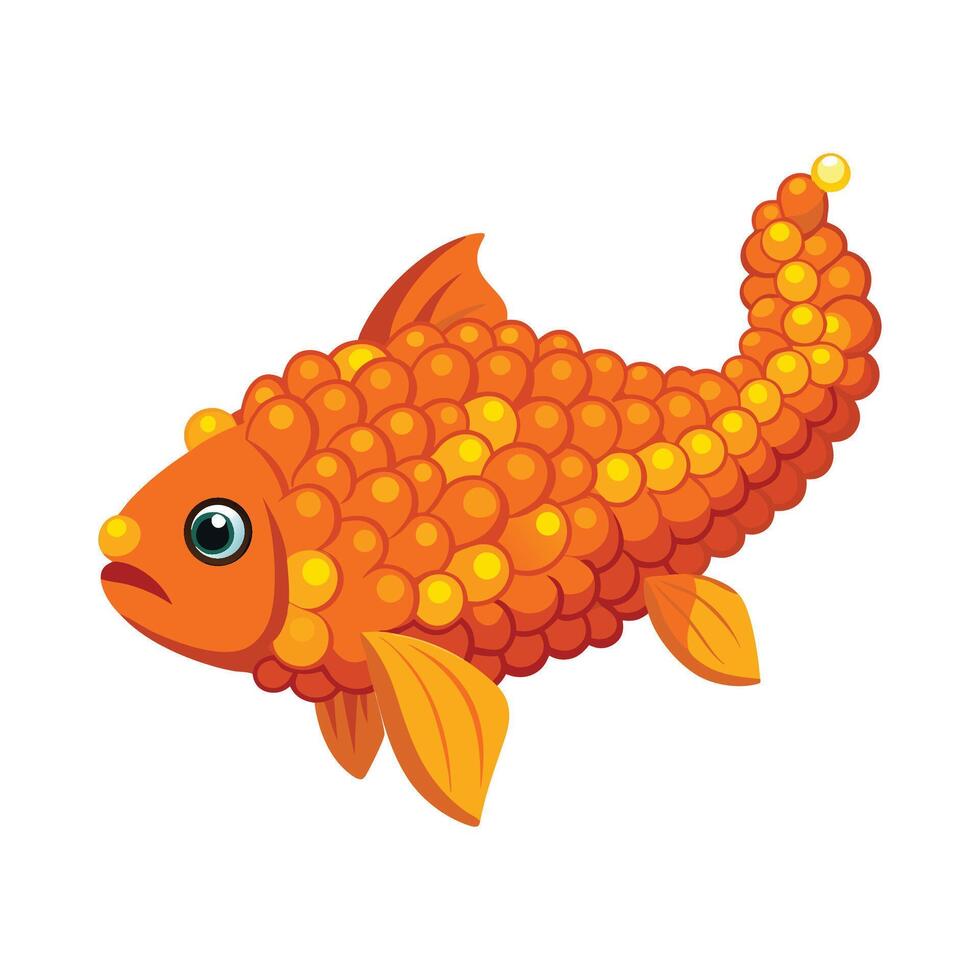 Charming Artwork of Cheeto Fish vector