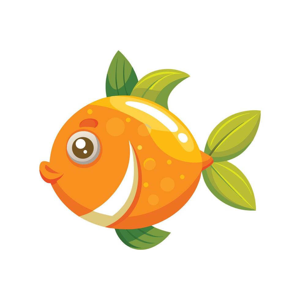 Elegant Artwork of Clementine Fish vector