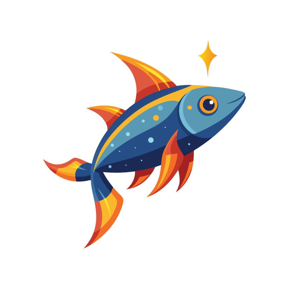 Stylish Illustration of Comet Fish vector