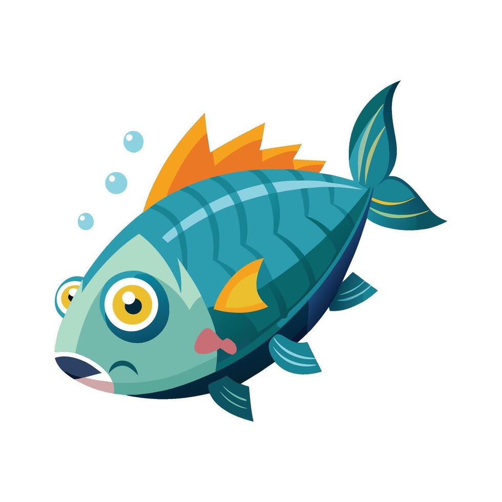 Stylish Illustration of Crash Fish vector