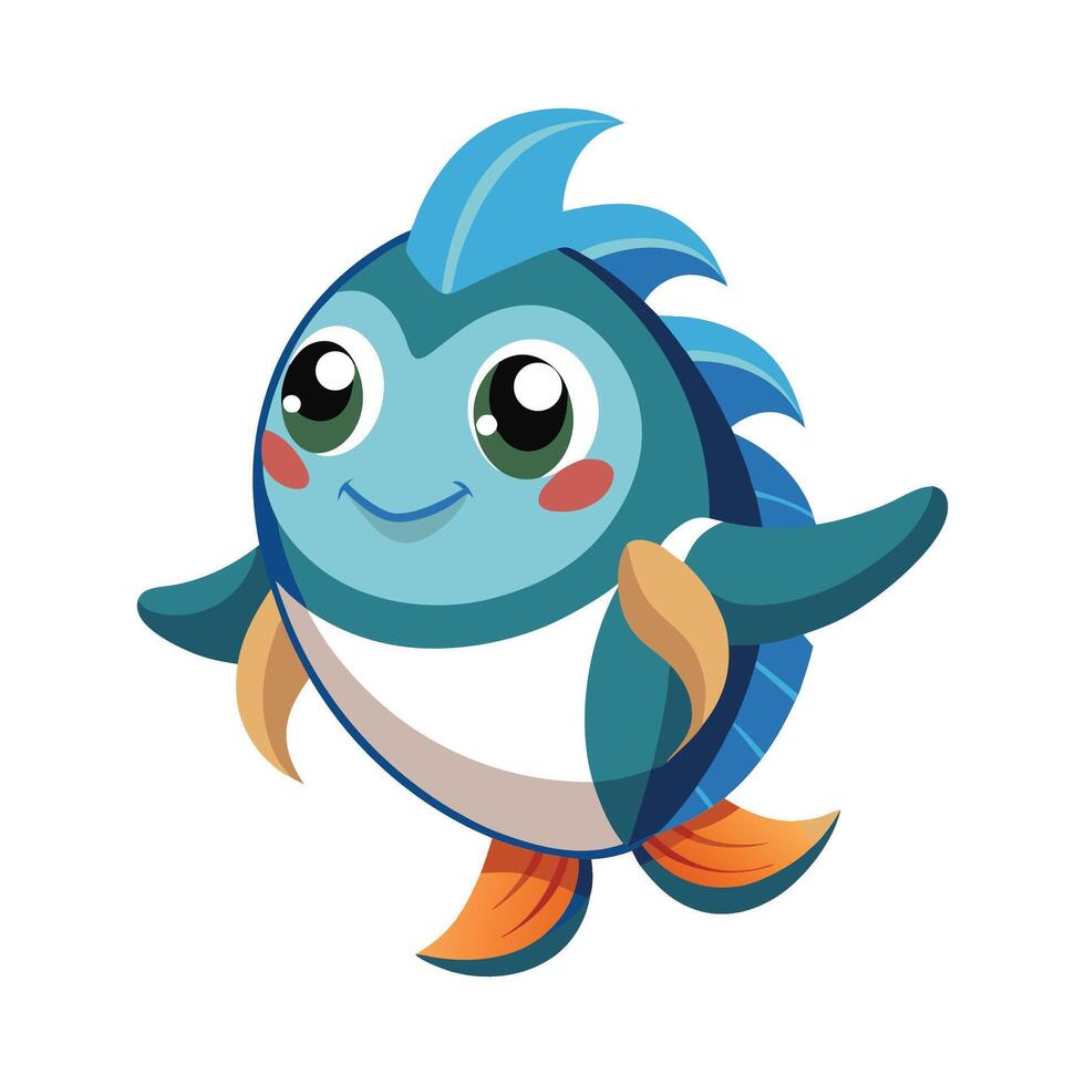 Elegant Artwork of Cuddles Fish vector