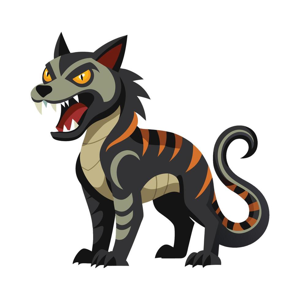 Elegant Design of DogToothed Cat Snake vector