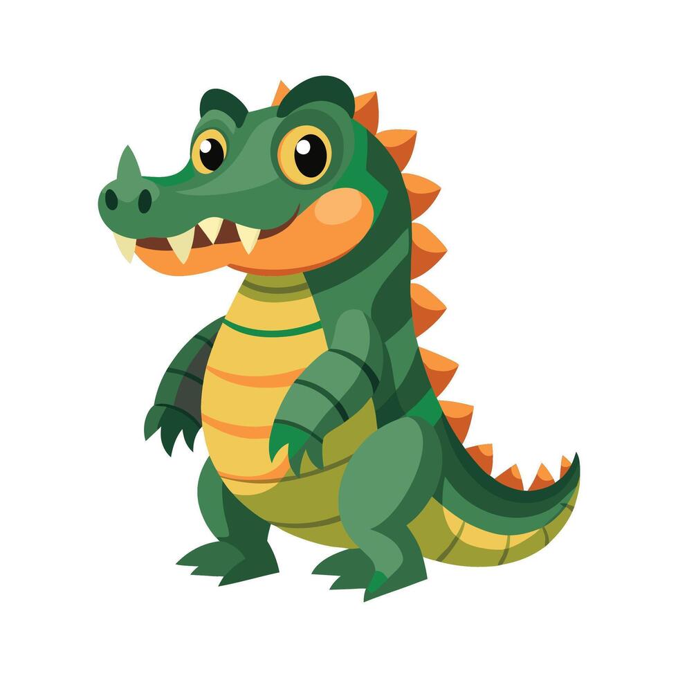 Stylish Artwork of Dwarf Crocodile vector
