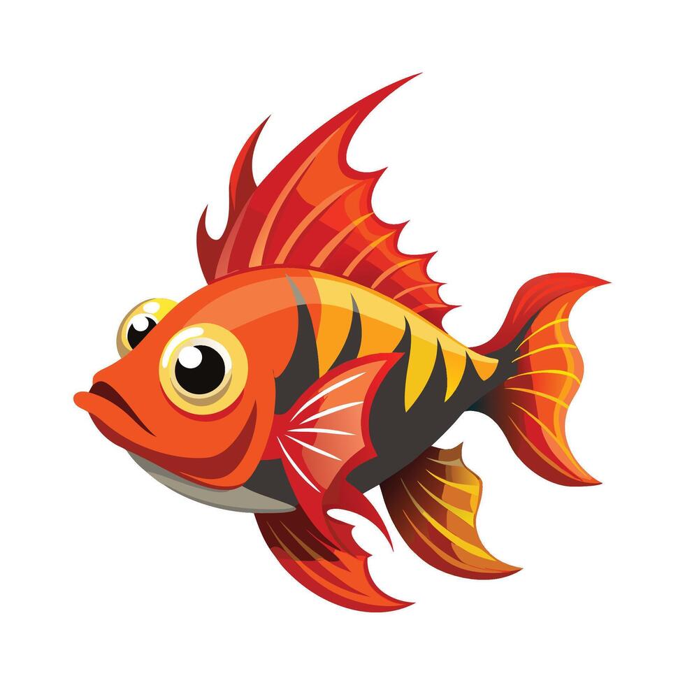 Stylish Illustration of Ember Fish vector