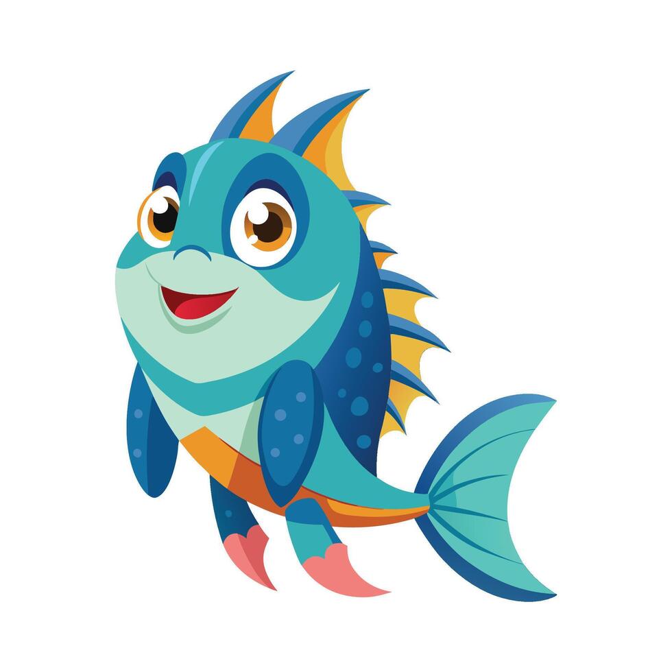Elegant Artwork of Fido Fish vector