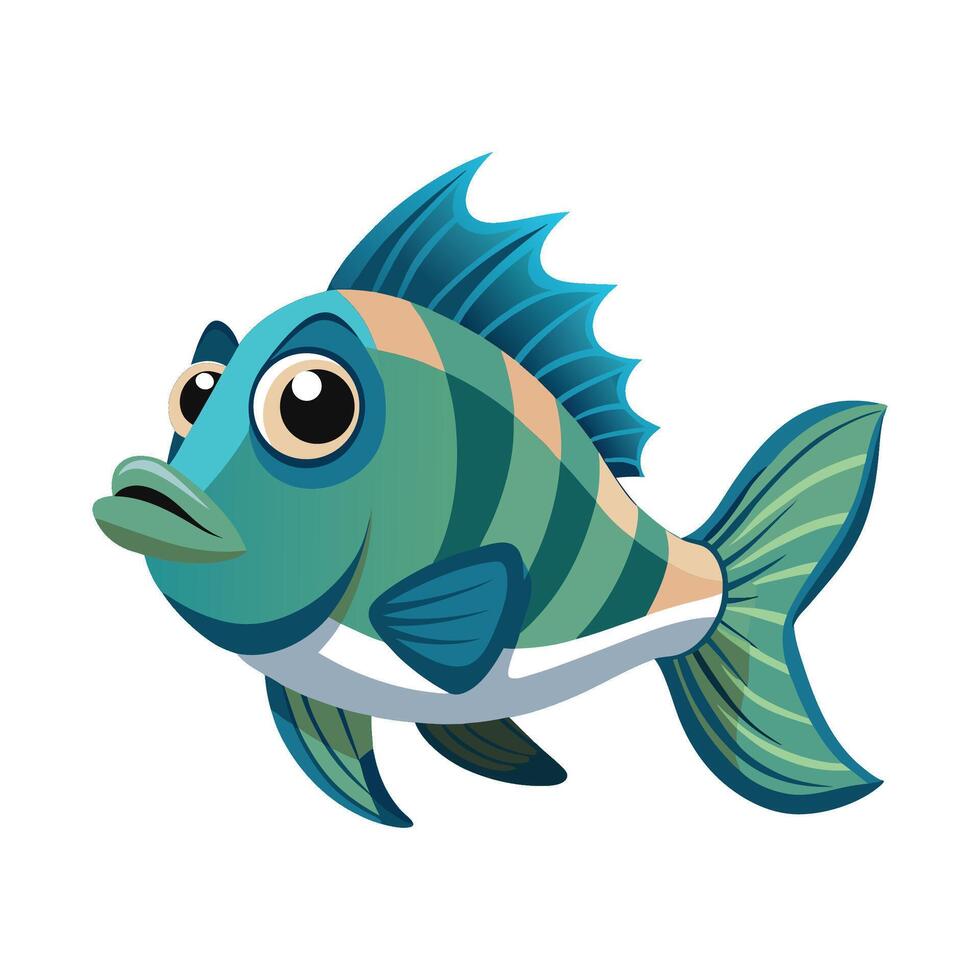 Elegant Artwork of Finley Fish vector