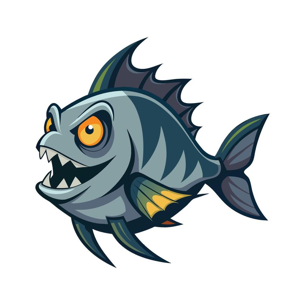 Elegant Artwork of Finster Fish vector