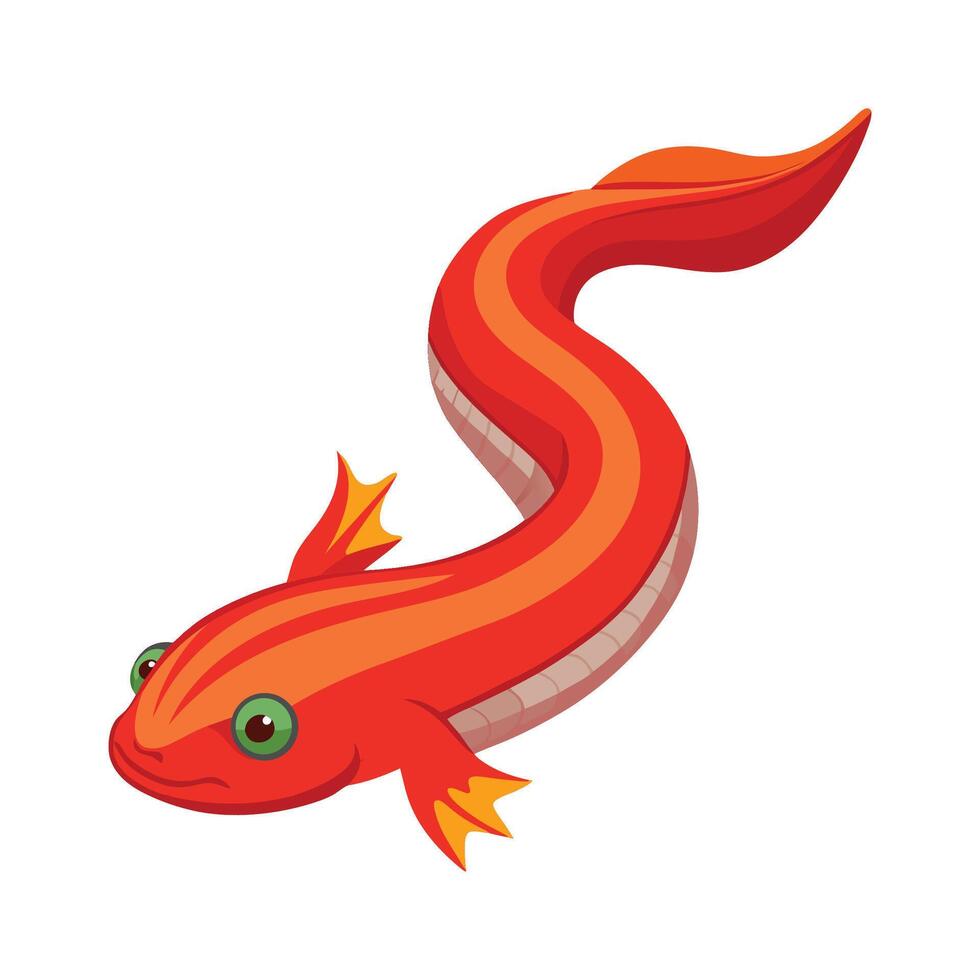 Dynamic Artwork of Fire Eel vector