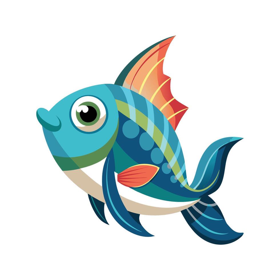 Charming Design of Flip Fish vector