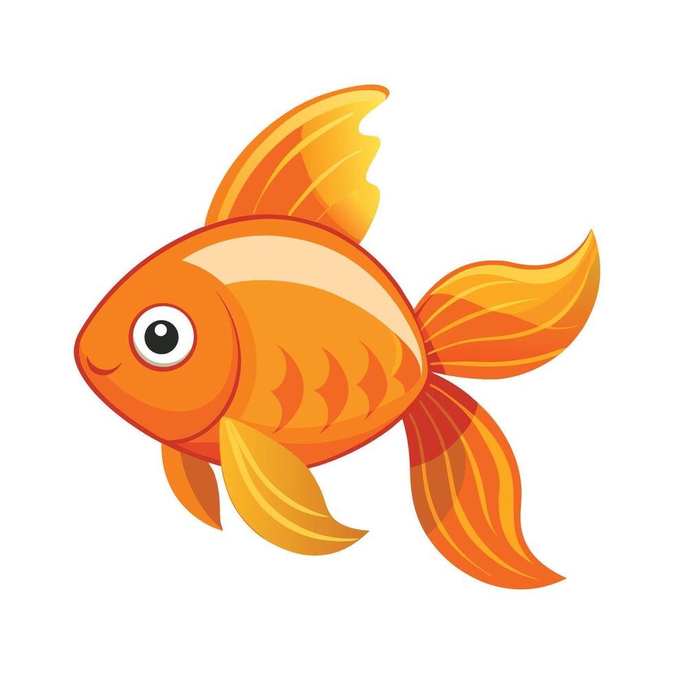 Elegant Artwork of Gold Fish vector