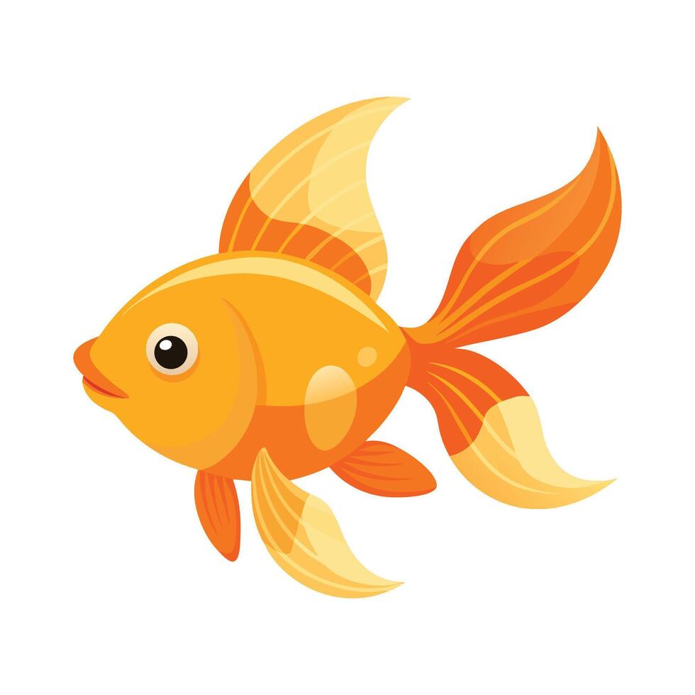 Charming Design of Gold Fish vector