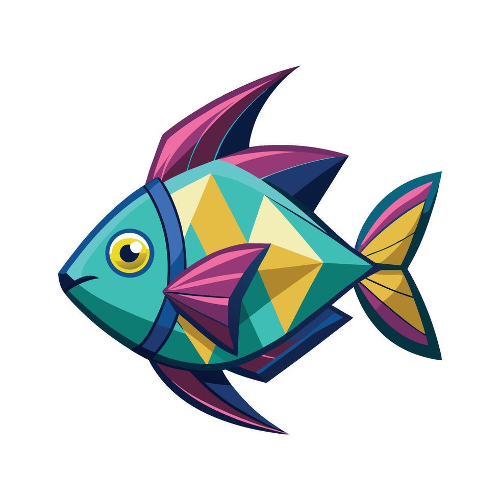 Dynamic Artwork of Jewel Fish vector