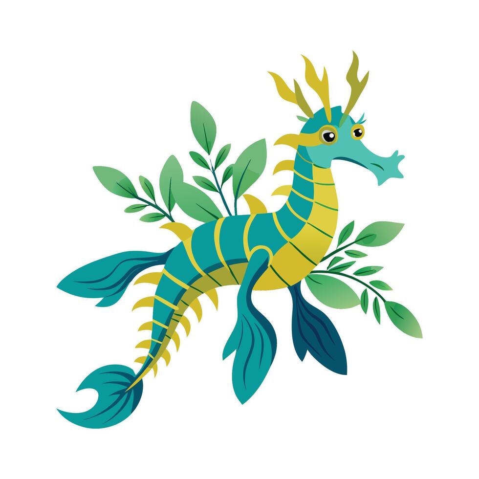 Charming Design of Leafy Seadragon vector