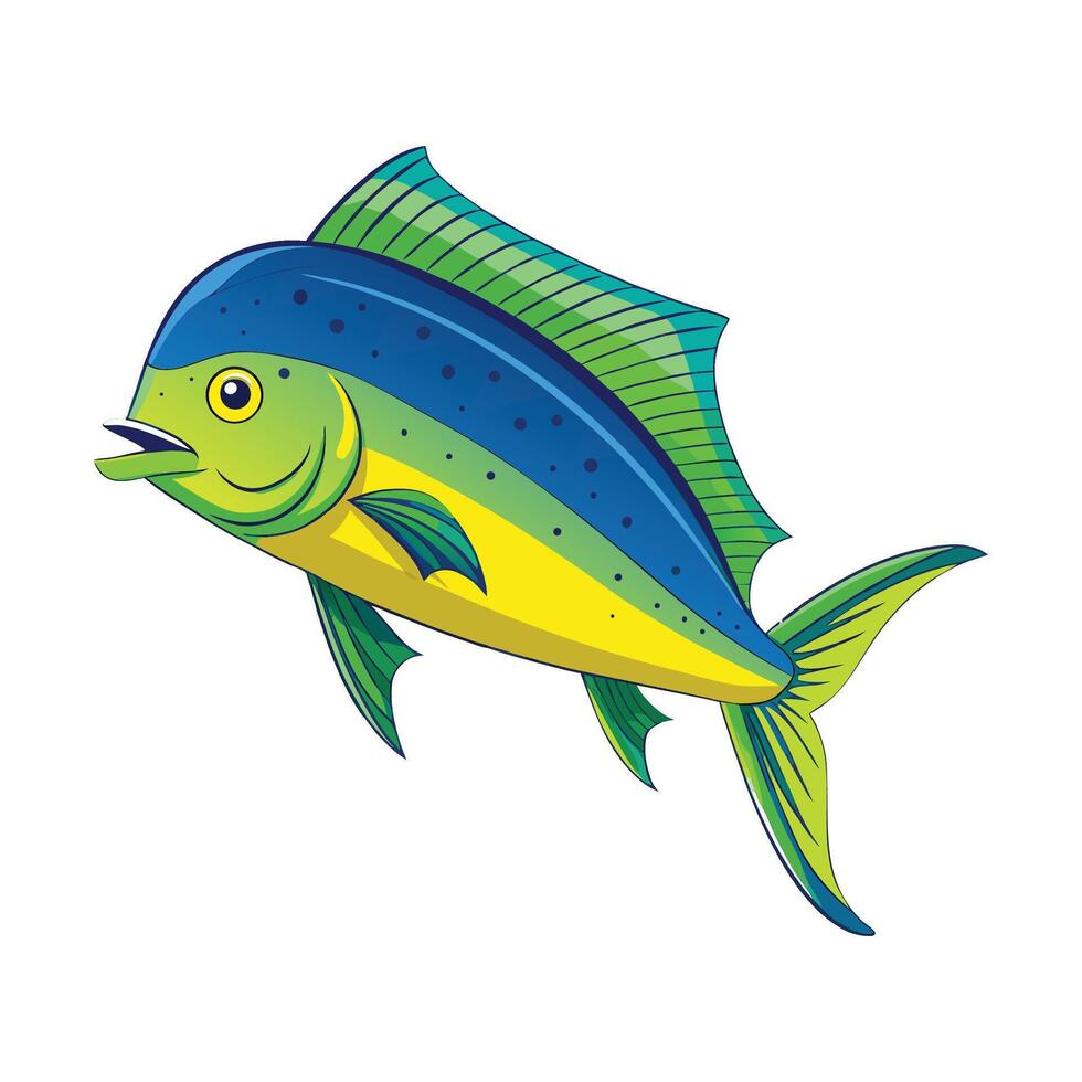 Stylish Illustration of MahiMahi vector