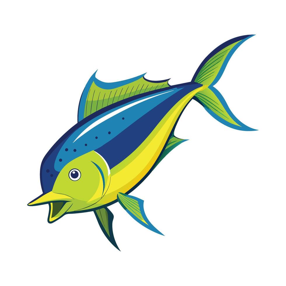 Dynamic Artwork of MahiMahi Fish vector