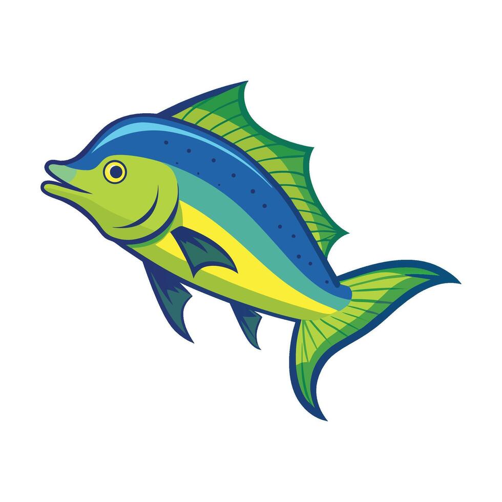 Charming Design of MahiMahi Fish vector